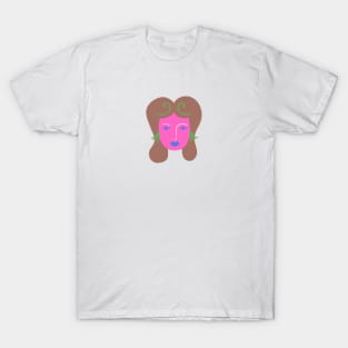 pink female face design T-Shirt